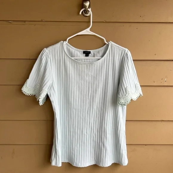 Ann Taylor Factory White Short Sleeve Top - Picture 1 of 5